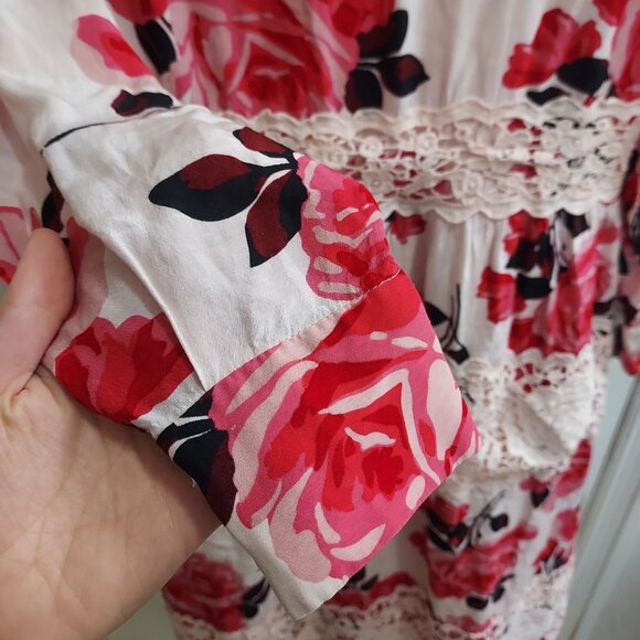 Kate Spade Modest Rose Floral Crochet Dress - Picture 4 of 7